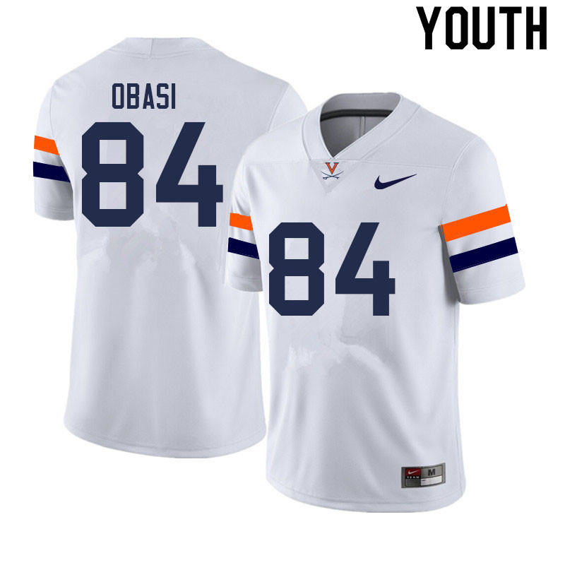 Youth #84 Ugo Obasi Virginia Cavaliers College Football Jerseys Sale-White - Click Image to Close